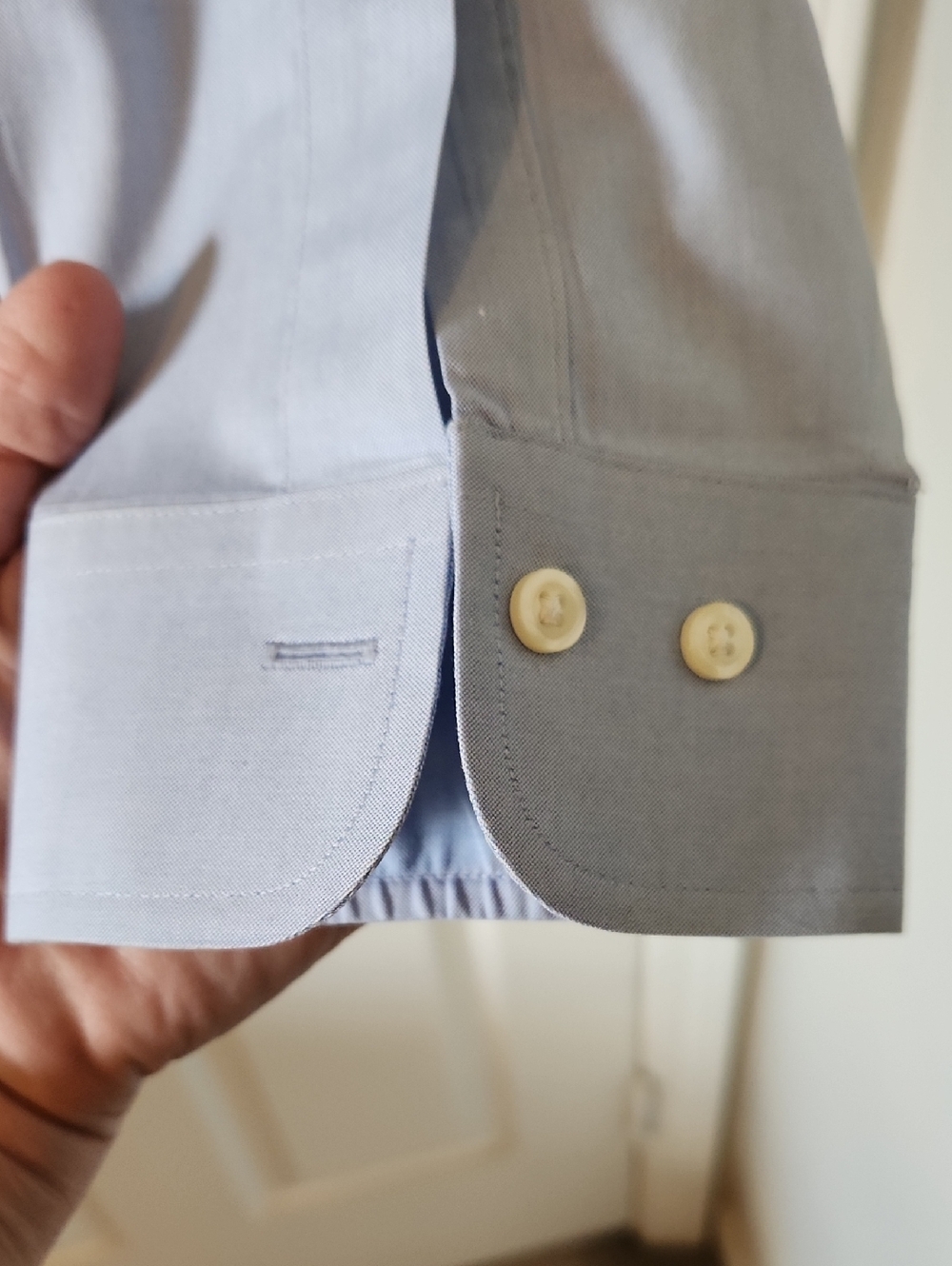 Brooks Brothers Light Blue Cotton Dress Shirt 17 1/2 6/7 Non Iron - Picture 4 of 9